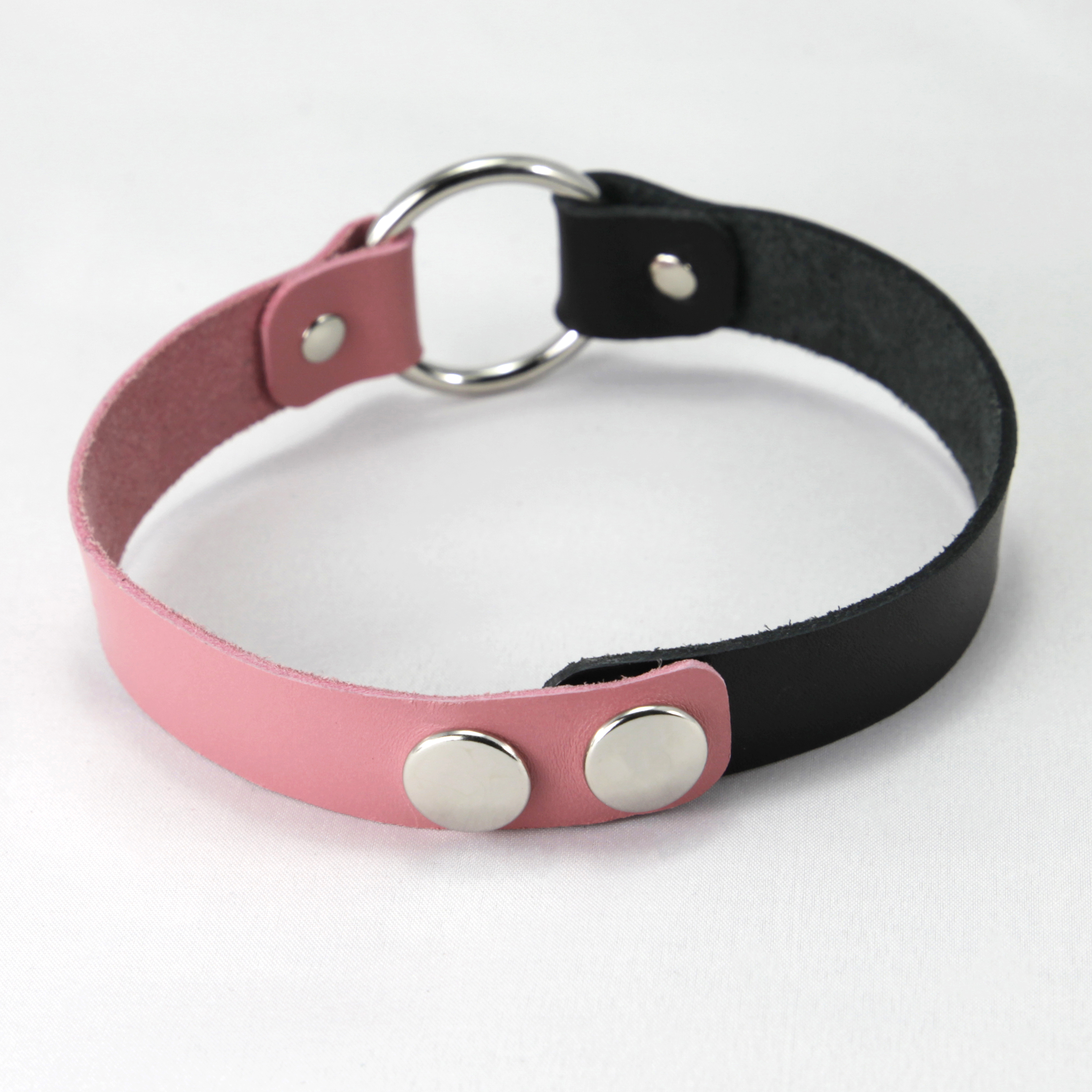 O-Ring Choker Black/Pink photo