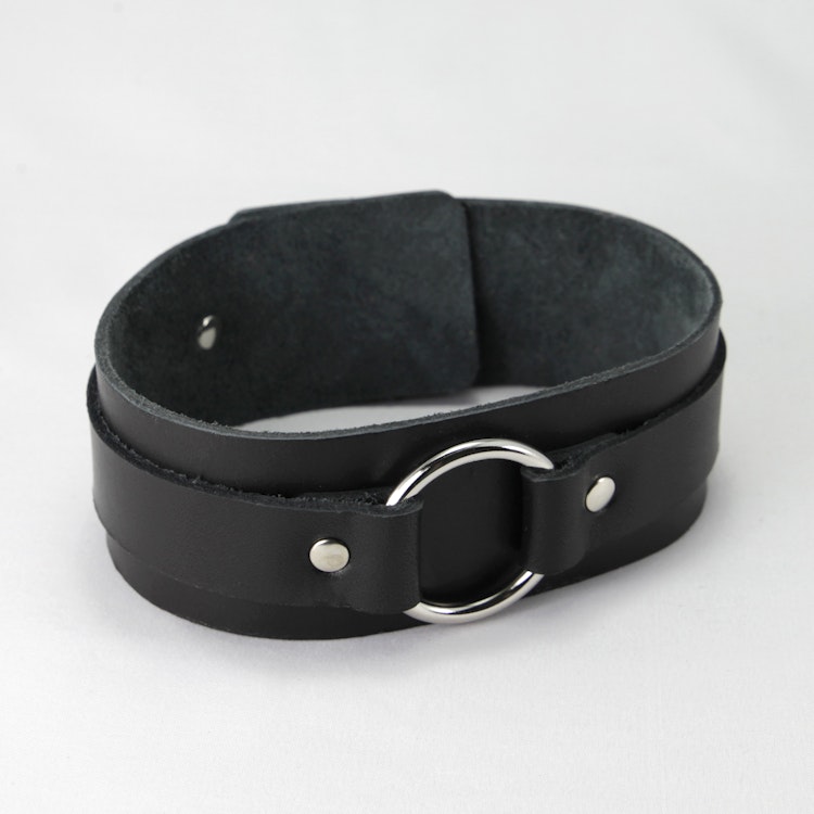 Leather Collar Black photo