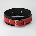 Leather Collar Black/Red Thumbnail # 139145