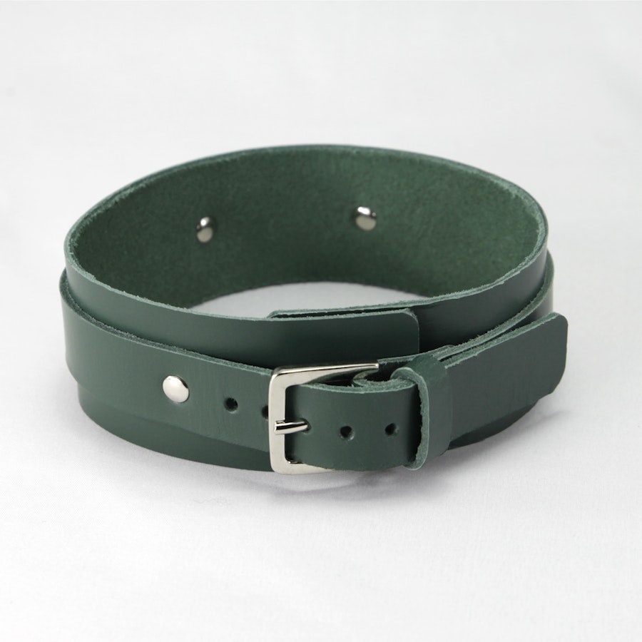 Leather Collar Green Image # 139117