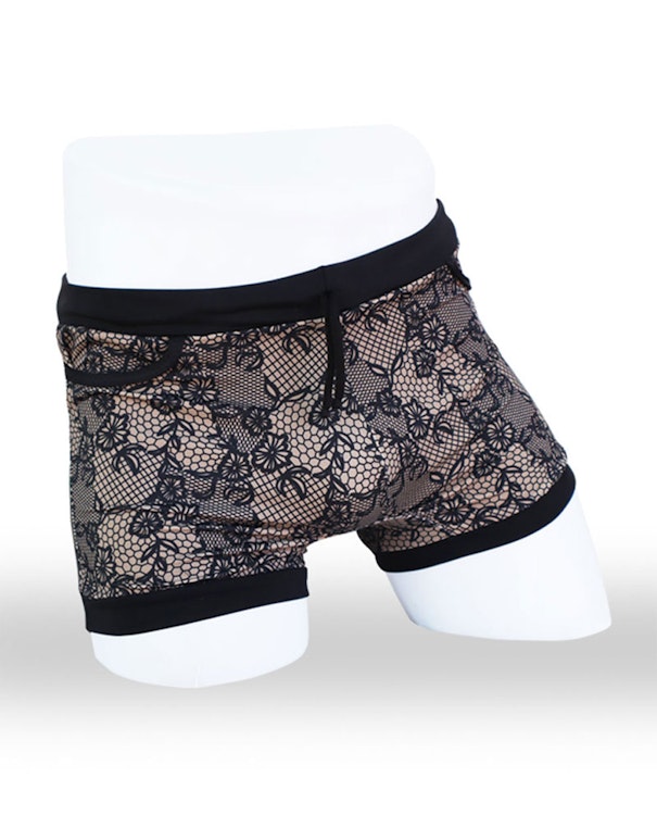 Black Lace Illusion - Men's Trunks photo