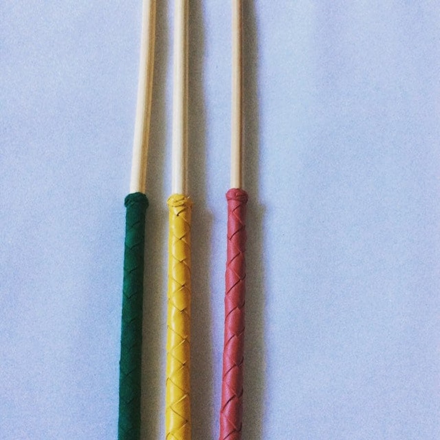 Dragon cane set. 3 different thicknesses, rattan BDSM canes - whippy dragon, medium dragon and chunky dragon cane. Image # 140449