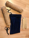 Sadistic rope set containing coconut rope, rattan canes safety shears. Thumbnail # 140465