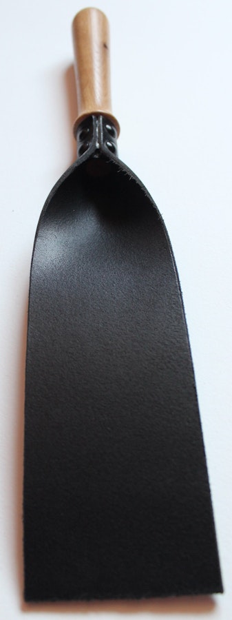 Leather paddle on oak handle Image # 140579