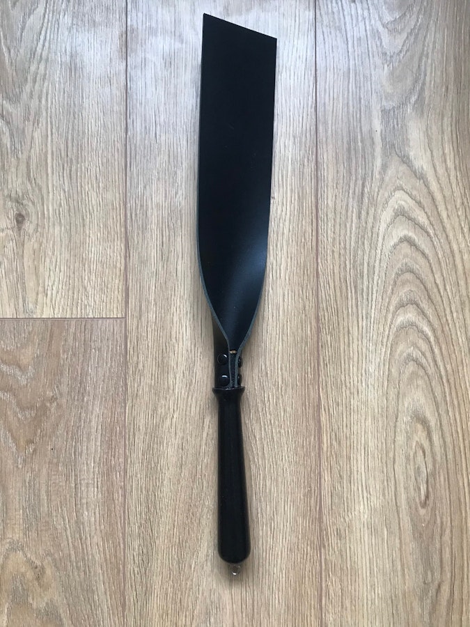 Leather paddle on oak handle Image # 140574