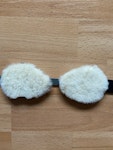 Leather sheepskin blindfold. Thumbnail # 140535