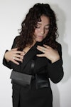 Leather Harness Bag Black Thumbnail # 141782