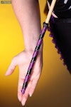 Dragon cane with braided leather handle. Select your thickness. Choose your handle colour. Thumbnail # 141350