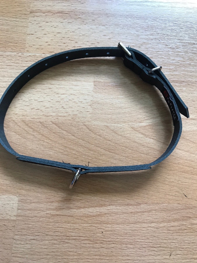 Delicate leather slave collar. Image # 141382