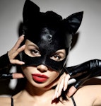 Sexy Cat Mask Black Cat Mask Gatto Mask Women Leather Cat Mask Sexy Half Face Eye Mask Cosplay Costume Halloween Cat Mask Adult Kinky BDSM Thumbnail # 142849