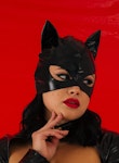 Sexy Cat Mask Black Cat Mask Gatto Mask Women Leather Cat Mask Sexy Half Face Eye Mask Cosplay Costume Halloween Cat Mask Adult Kinky BDSM Thumbnail # 142852