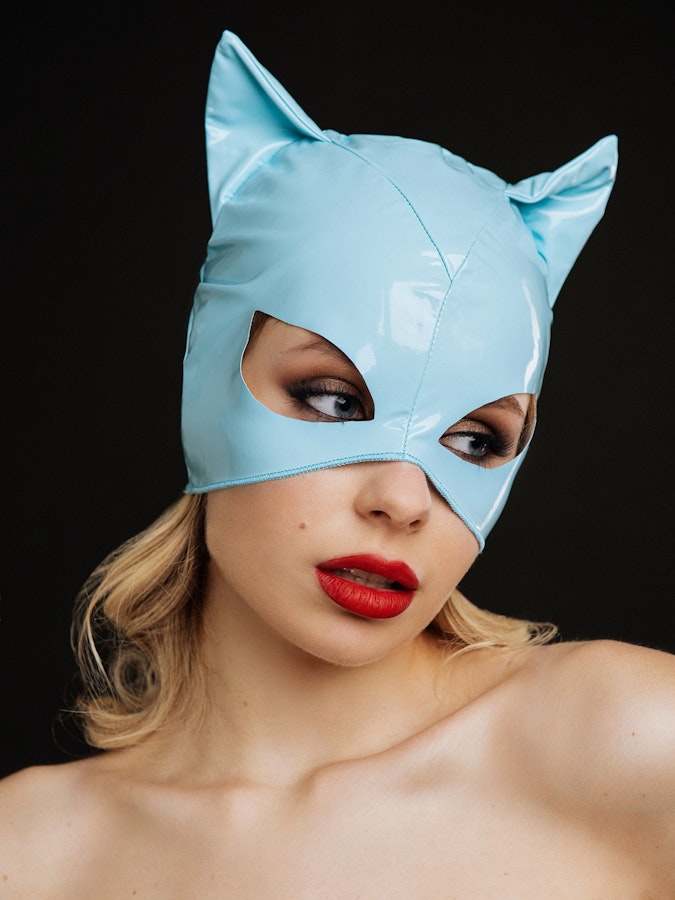 Fetish Accessories Catwoman Mask Latex Mask Sexy Cat Full Face Mask Cosplay Cat Mask Sexy Halloween Full Face BDSM Accessories Image # 143034
