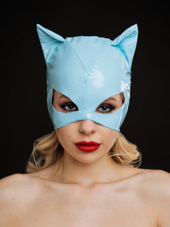 Fetish Accessories Catwoman Mask Latex Mask Sexy Cat Full Face Mask Cosplay Cat Mask Sexy Halloween Full Face BDSM Accessories Image # 143033