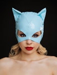 Fetish Accessories Catwoman Mask Latex Mask Sexy Cat Full Face Mask Cosplay Cat Mask Sexy Halloween Full Face BDSM Accessories Thumbnail # 143033