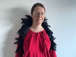 Feather shoulder piece for dressing up, larp, fantasy outfits Thumbnail # 141482