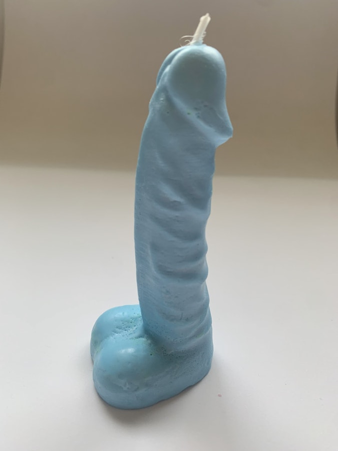 Light Blue - Penis BDSM Wax Play Candle 5''