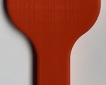 Simple BDSM Spanking Paddle 11.5'' Opaque Red Thumbnail # 143868