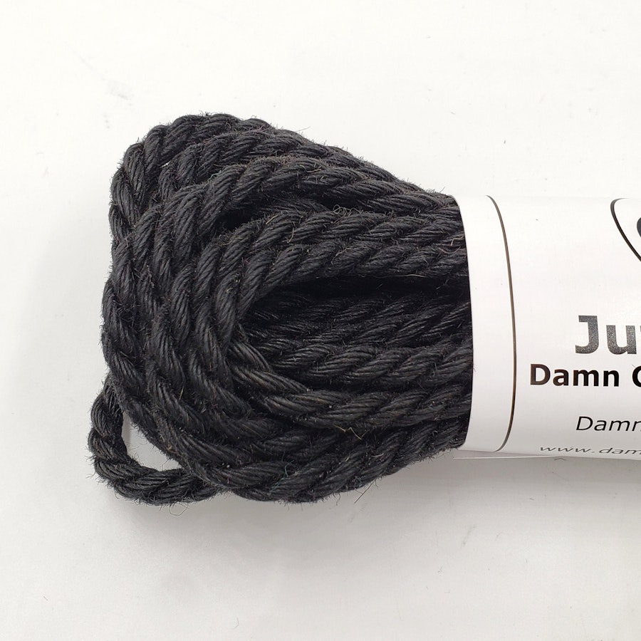 Black Jute Bondage Rope 6mm