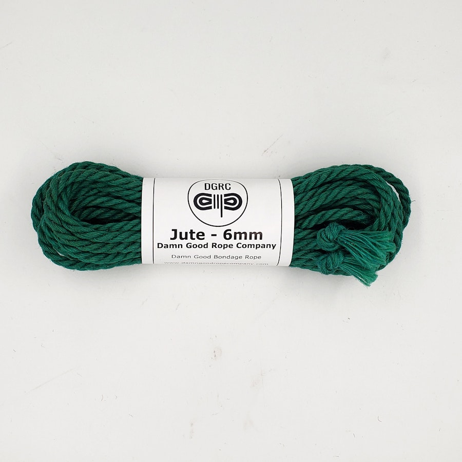 Jute Bondage Rope Emerald Green Shibari Rope Mature 6mm Image # 145022