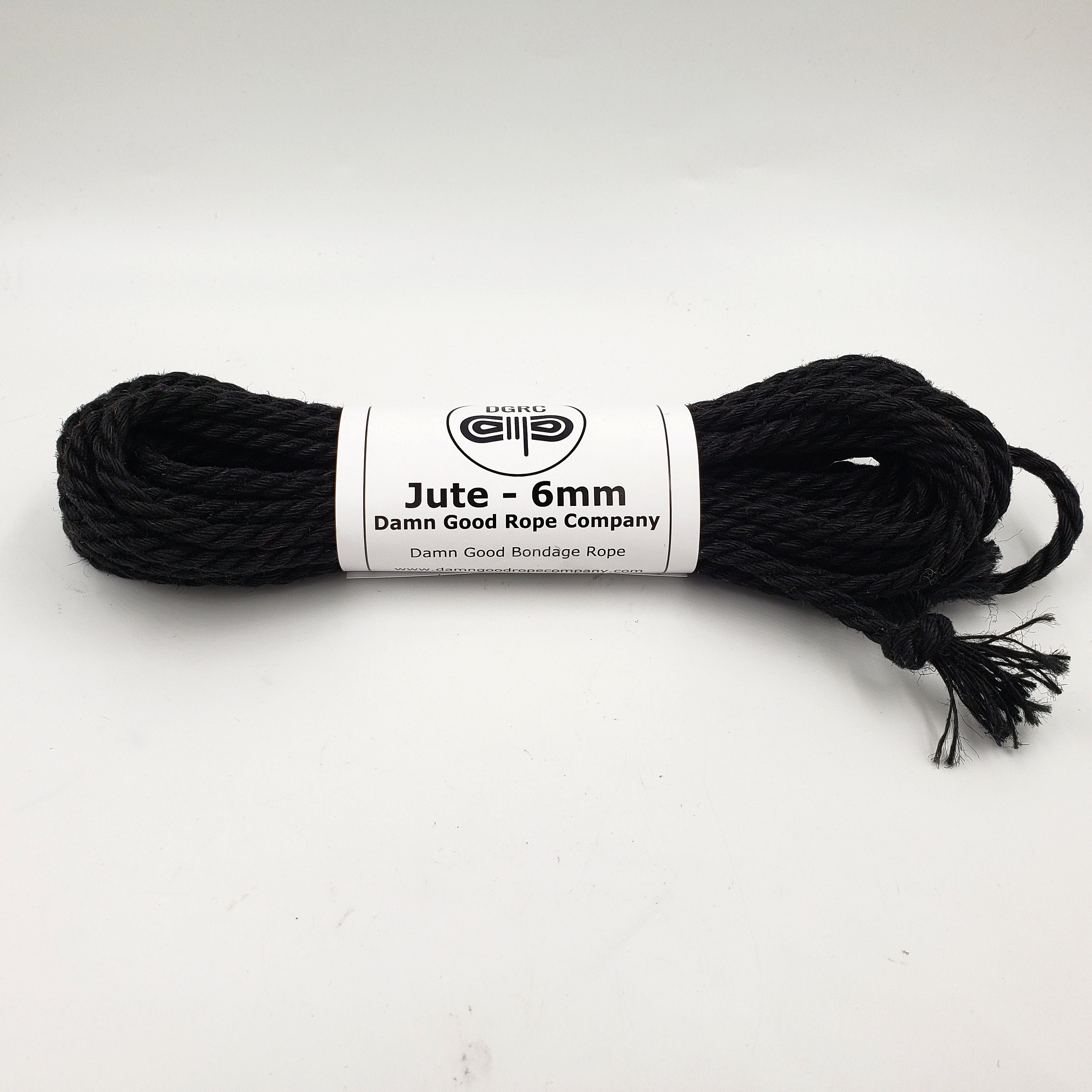 Black Jute Bondage Rope 6mm photo