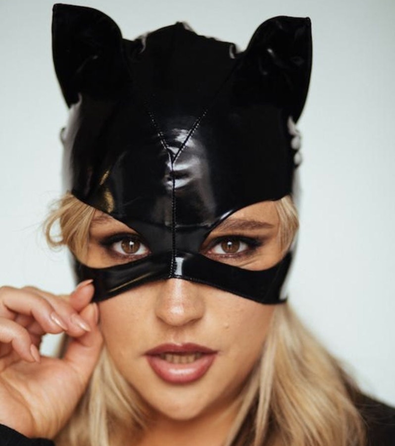 Latex Sexy Cat Mask Cosplay Cat Mask Latex Cat Fetish Mask Black Adult Animal Play Accessories Animal Fetish BDSM Toys Latex Full Face Masks Image # 143261