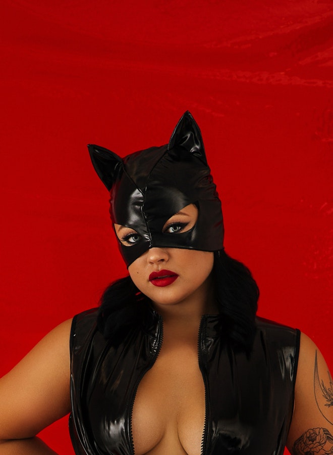 Latex Sexy Cat Mask Cosplay Cat Mask Latex Cat Fetish Mask Black Adult Animal Play Accessories Animal Fetish BDSM Toys Latex Full Face Masks Image # 143262