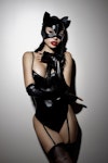 Cat Woman Halloween outfit • Sexy Cat Girl Uniform • Black Elastic Body and Mask• Sexy Catwoman Cosplay Costume Wonder Woman Superhero Thumbnail # 143551