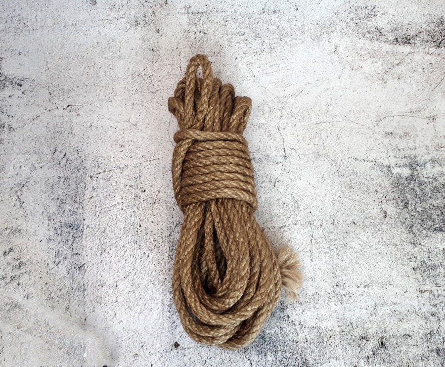 Handcrafted Shibari Jute Rope - Organic 6mm Various Colors Shibari Kinbaku BDSM Bondage - Premium Quality Handmade Shibari Rope for Bondage