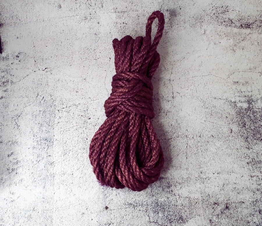 Handcrafted Shibari Jute Rope - Organic 6mm Various Colors Shibari Kinbaku BDSM Bondage - Premium Quality Handmade Shibari Rope for Bondage Image # 143319