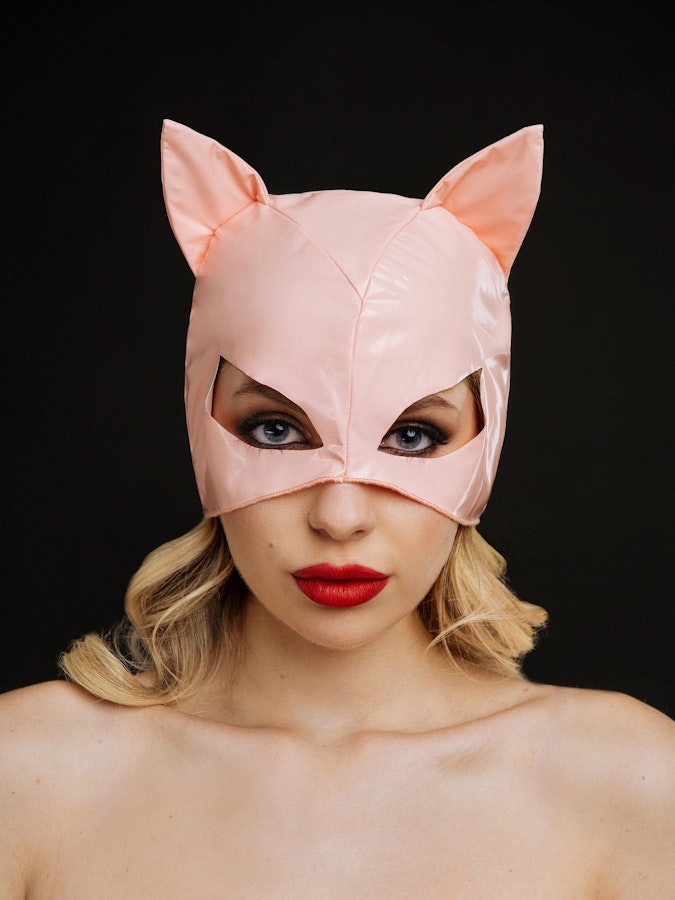 Latex Sexy Cat Mask Cosplay Cat Mask Latex Cat Fetish Mask Black Adult Animal Play Accessories Animal Fetish BDSM Toys Latex Full Face Masks Image # 143263