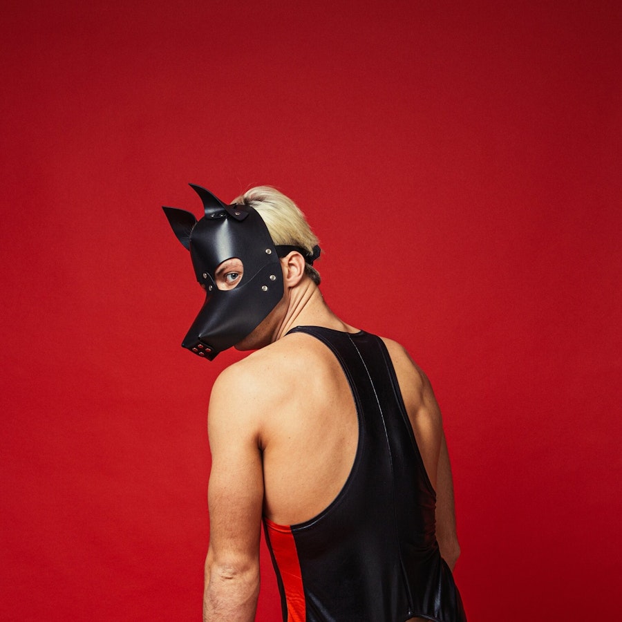Leather Dog Mask Handmade High-Quality Animal Mask Unisex Leather Full Face Mask Dog Pet Play Leather Dog Mask Black Handmade Products Image # 143338
