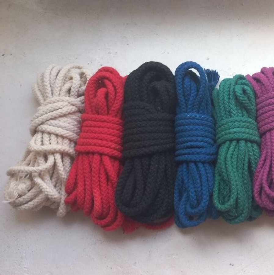 Cotton-Jute Blend Rope Versatile 6mm Twisted Rope Shibari Kinbaku BDSM Bondage EcoFriendly Soft yet Durable Cotton Jute Rope Multiple Colors Image # 143359