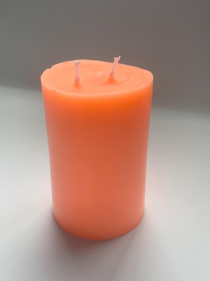Fluo Orange - Handmade BDSM Wax Play candles 3inx2in