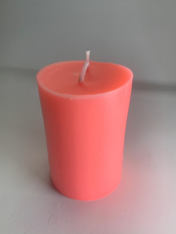 Fluo Red - Handmade BDSM Wax Play candles 3inx2in