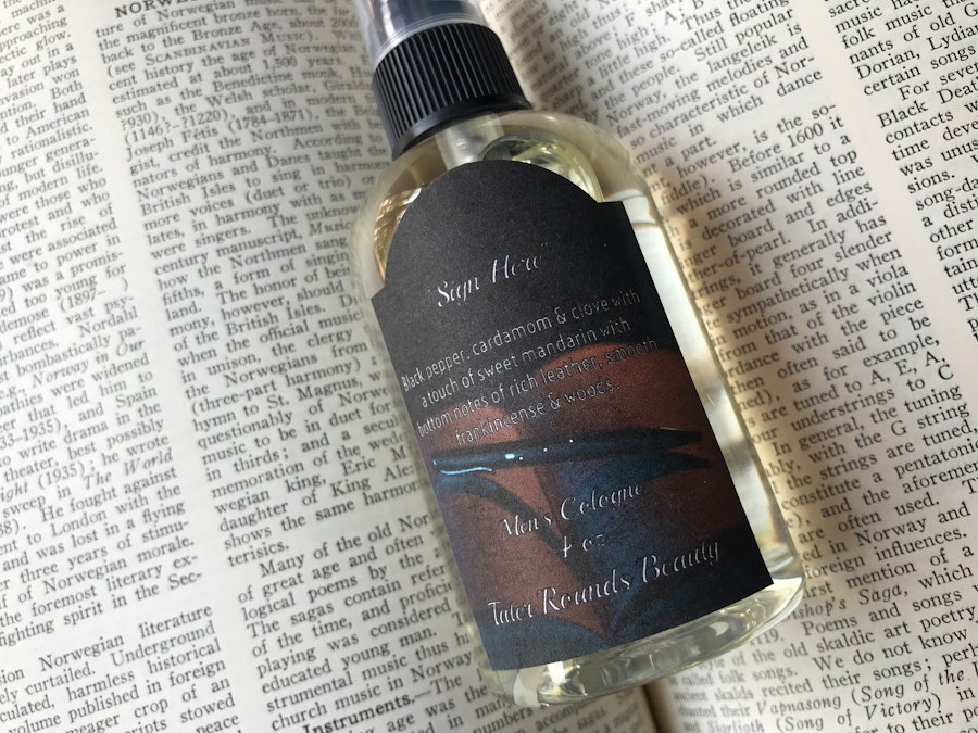 Sign Here - Men's Cologne Vegan Perfume Collection - Witch Gothic Goth - All Natural Handmade