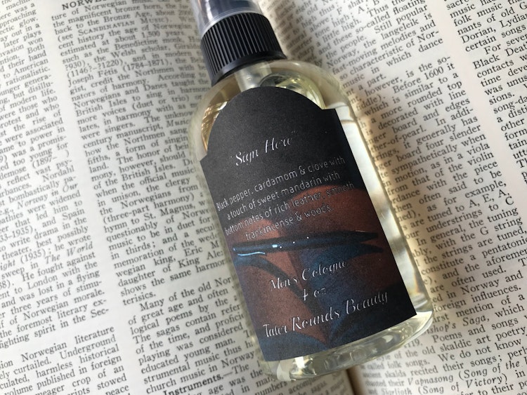 Sign Here - Men's Cologne Vegan Perfume Collection - Witch Gothic Goth - All Natural Handmade photo
