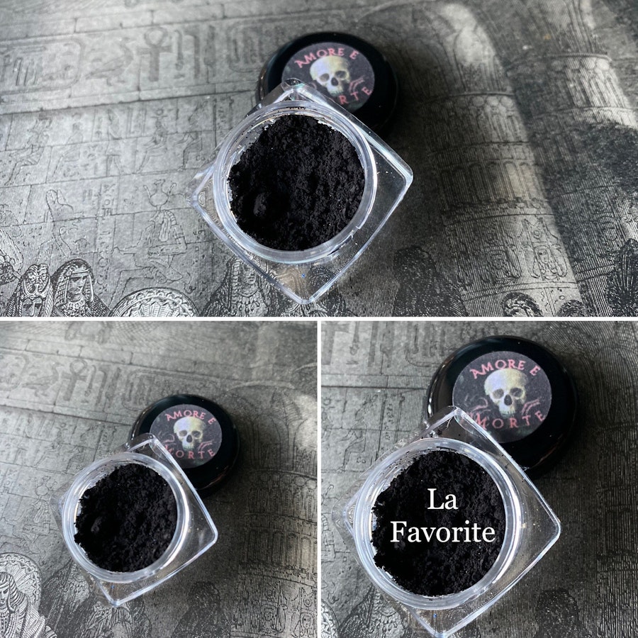 La Favorite - Rich Black Eyeshadow - Amore E Morte Collection - Vegan Makeup Goth Gothic Lolita Country Goth Witch Wiccan