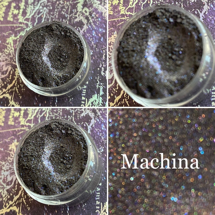 Machina - Dark Silver Black Shimmer Eyeshadow Vegan