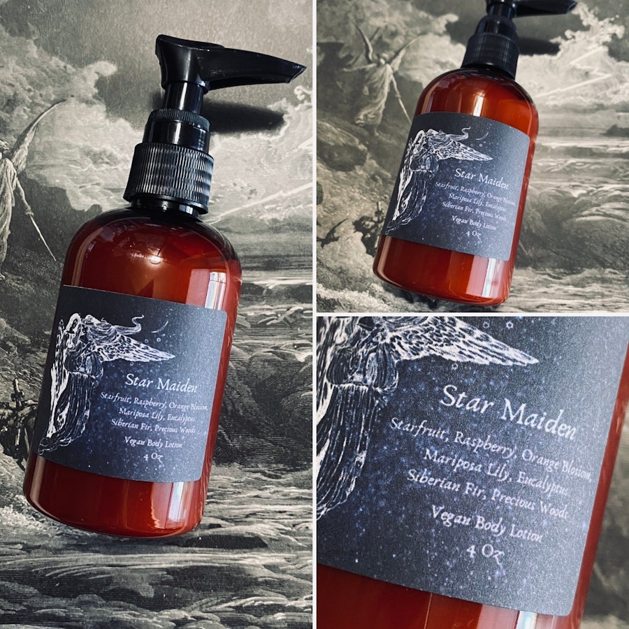Star Maiden - Vegan Body Lotion - Handmade Vegan Rich Scent Smooth Skin - Goth Gothic - Witchy - Wiccan