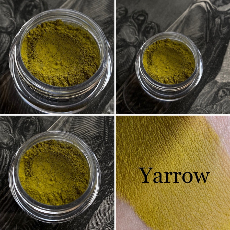 Yarrow - Matte Rich Yellow Gold Eyeshadow - Vegan Makeup Goth Gothic Lolita Country Goth Witch Wiccan
