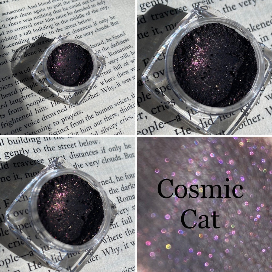 Cosmic Cat - Soft Black Shimmer Eyeshadow - Eyes Bold Looks Gothic Horror