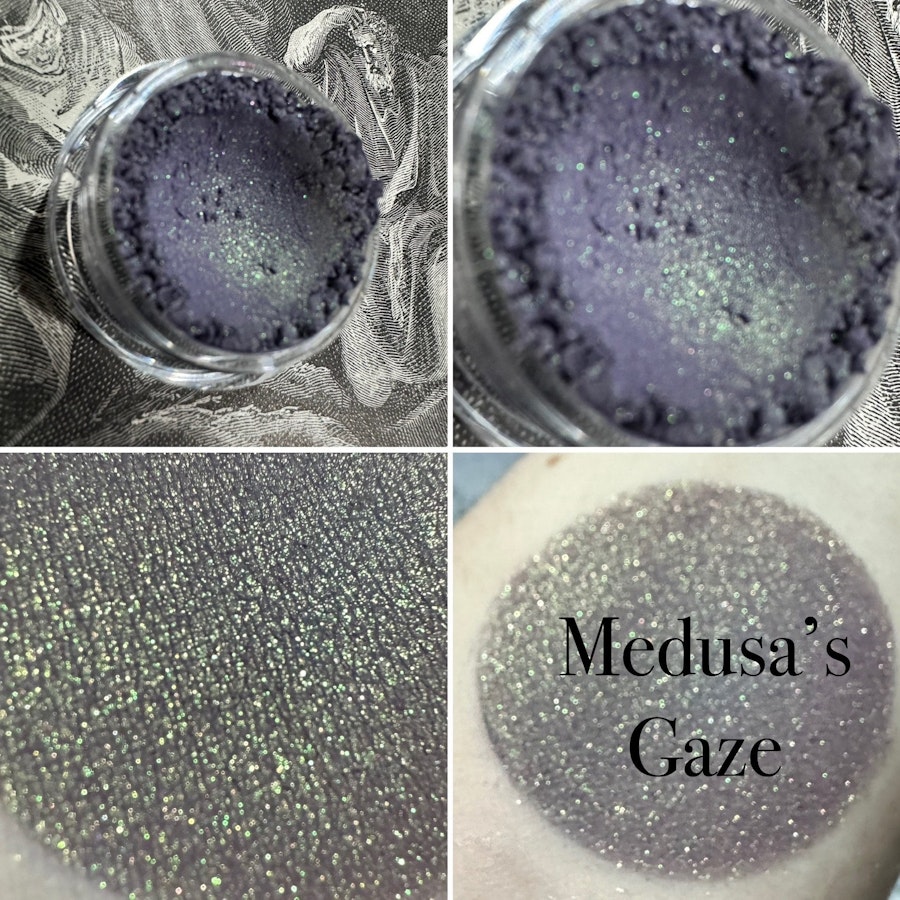 Medusa’s Gaze Muted Purple Gray Shimmer Eyeshadow - Eyes Bold Looks Gothic Horror