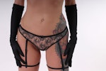 See Through Mesh Panties on Low Waist with removable garters Thumbnail # 146734