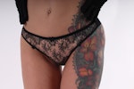 See Through Mesh Panties on Low Waist with removable garters Thumbnail # 146735