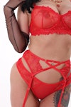 Lingerie Set Women, Red underwear, Bra and Panty set Thumbnail # 146997