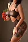 See Through Bodysuit made of soft mesh, black lingerie set, crotchless lingerie Thumbnail # 147024