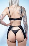 Transparent lingerie with chains,Bra and panty set,Mesh panty, Sheer bra,See thru underwear Thumbnail # 147095