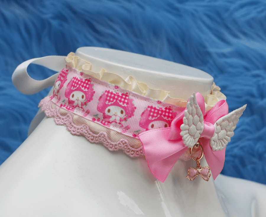 Adorable Angel Satin Ribbon Collar Image # 148982