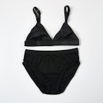 Knitted Silk Mid Rise French Cut Pantie | Black Vodka | Shimmer Collection Thumbnail # 149073