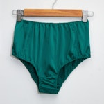 Emerald Green Pure Mulberry Silk French Cut Panties | High Waist | 22 Momme | Float Collection Thumbnail # 149080
